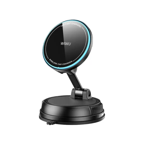 WiWU รุ่น Universal Automatic Wireless Car Charger (CH-326) – แท่นชาร์จไร้สายในรถ – สี Black